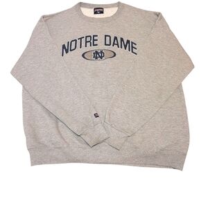 Vintage 90s JanSport Notre Dame Sweatshirt Gray XL Made in USA Fighting Irish